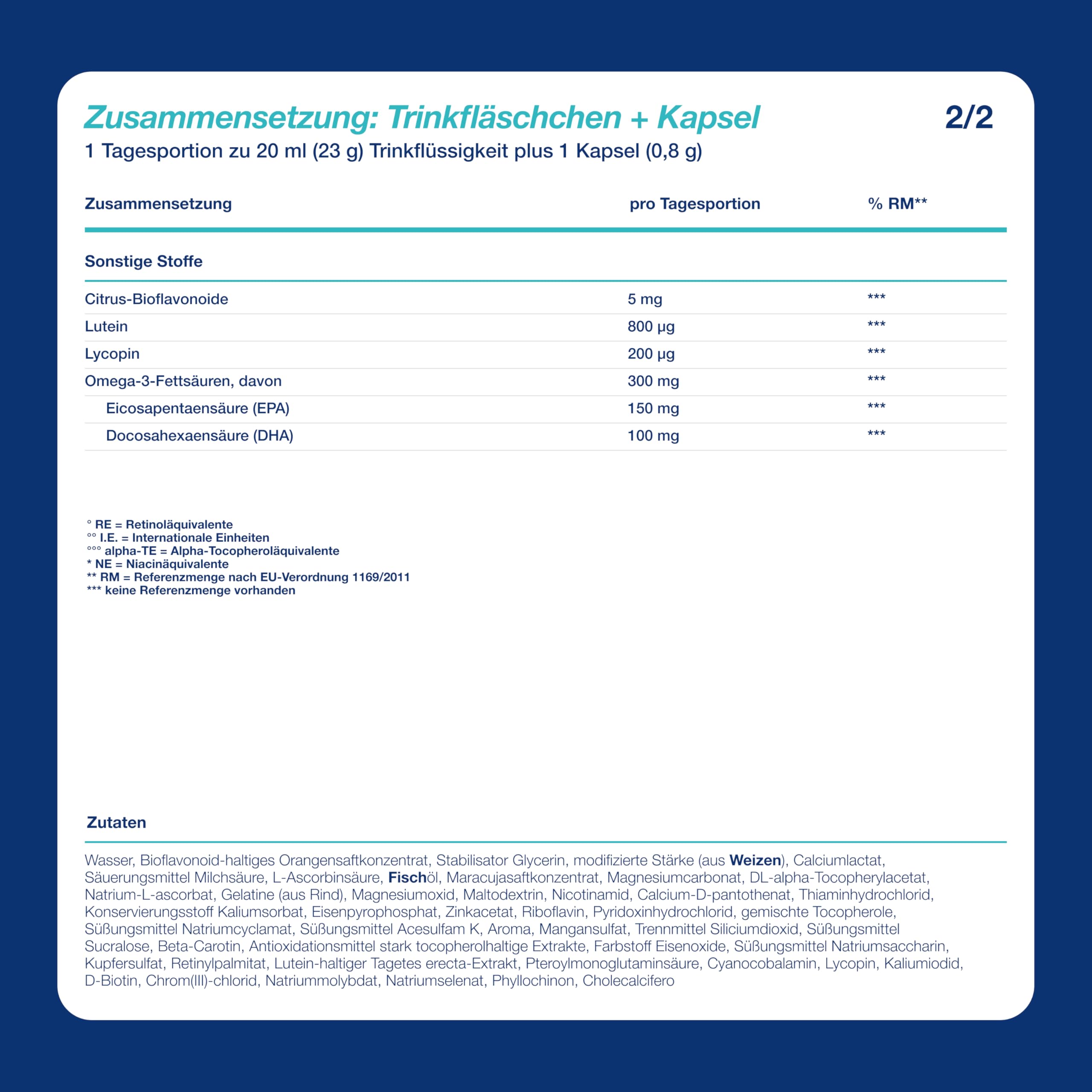 Orthomol Vital f - Mikronährstoffe für Frauen - bei Müdigkeit und Erschöpfung - mit B-Vitaminen, Omega-3-Fettsäuren und Magnesium - Trinkampullen/Kapseln à 30 x Tagesportionen