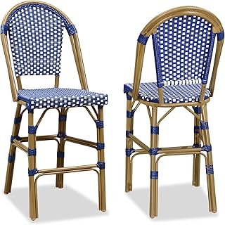 French Counter Height Bar Stool Set of 2 25