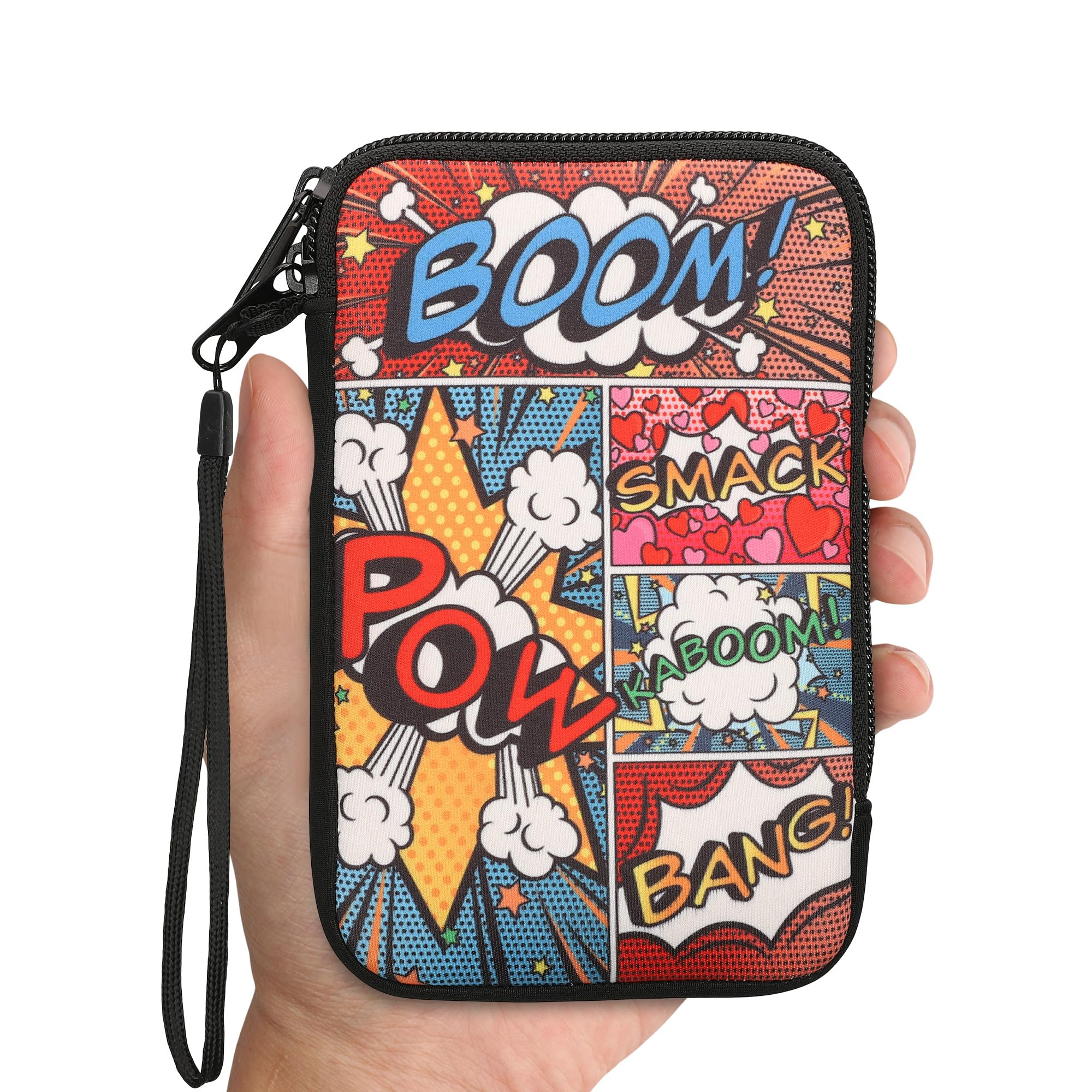 kwmobile Etui kompatybilne z Nintendo 3DS XL - neoprenowe etui - symbole komiksowe wielokolorowe