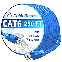 Vista 98 de Cable Ethernet Cat 6 de 30 pies, para interiores y exteriores, cable de red plano de Internet de alta velocidad de 10 Gbps, cable de conexión Negro