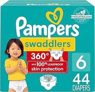 Pampers Swaddlers 360 Diapers Size 6, 44 Count - Disposable Diapers