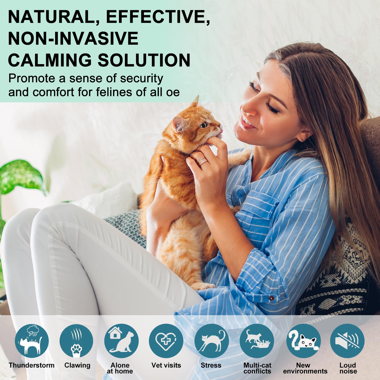Cat Calming Pheromone Diffuser 4 in 1 Kit Cat Relaxing Pheromone Diffuser Relieve Anxiety Reduce Fighting Spraying and Scratching 48ml Refill - image 2