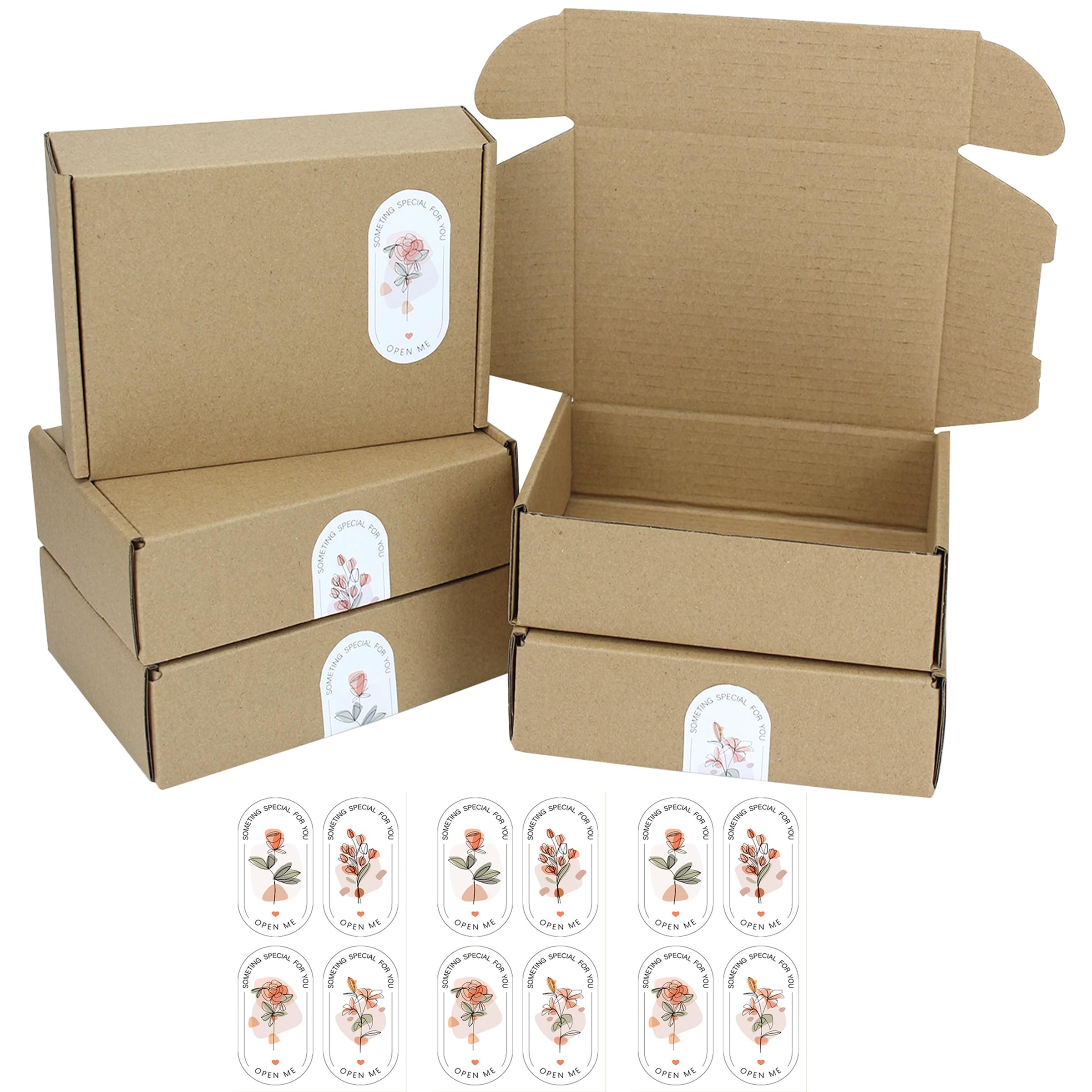 YankMooM 12 Pcs Shipping Boxes,15x10x4cm Brown Corrugated Cardboard Boxes Gift Packing Boxes for Secure Storage and Packaging