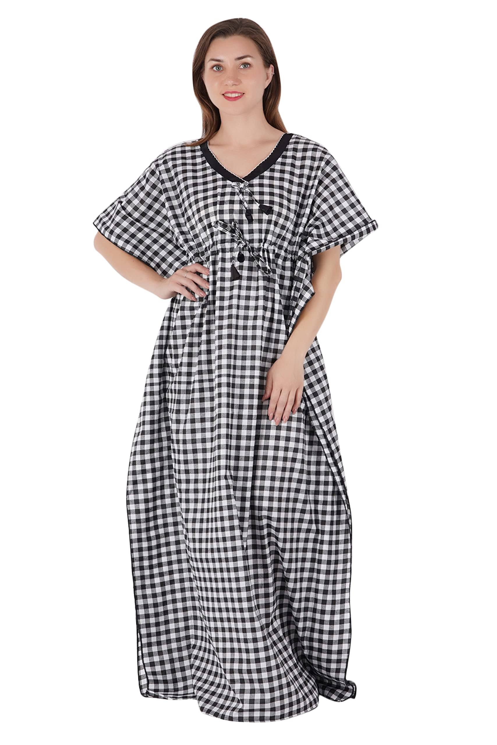 onekbhalo Women's Printed Cotton Maternity Kurti Gown for Women -XXL White-picture-22