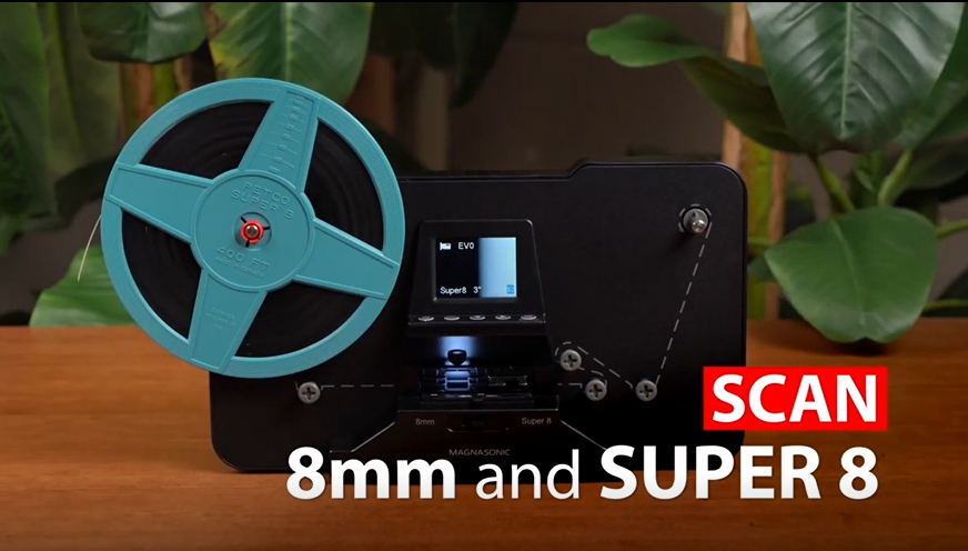 Magnasonic Super 8 Film Scanner FS81 - Digitalisiert 7,6cm, 12,7cm & 17,8cm Filmrollen Zu MP4