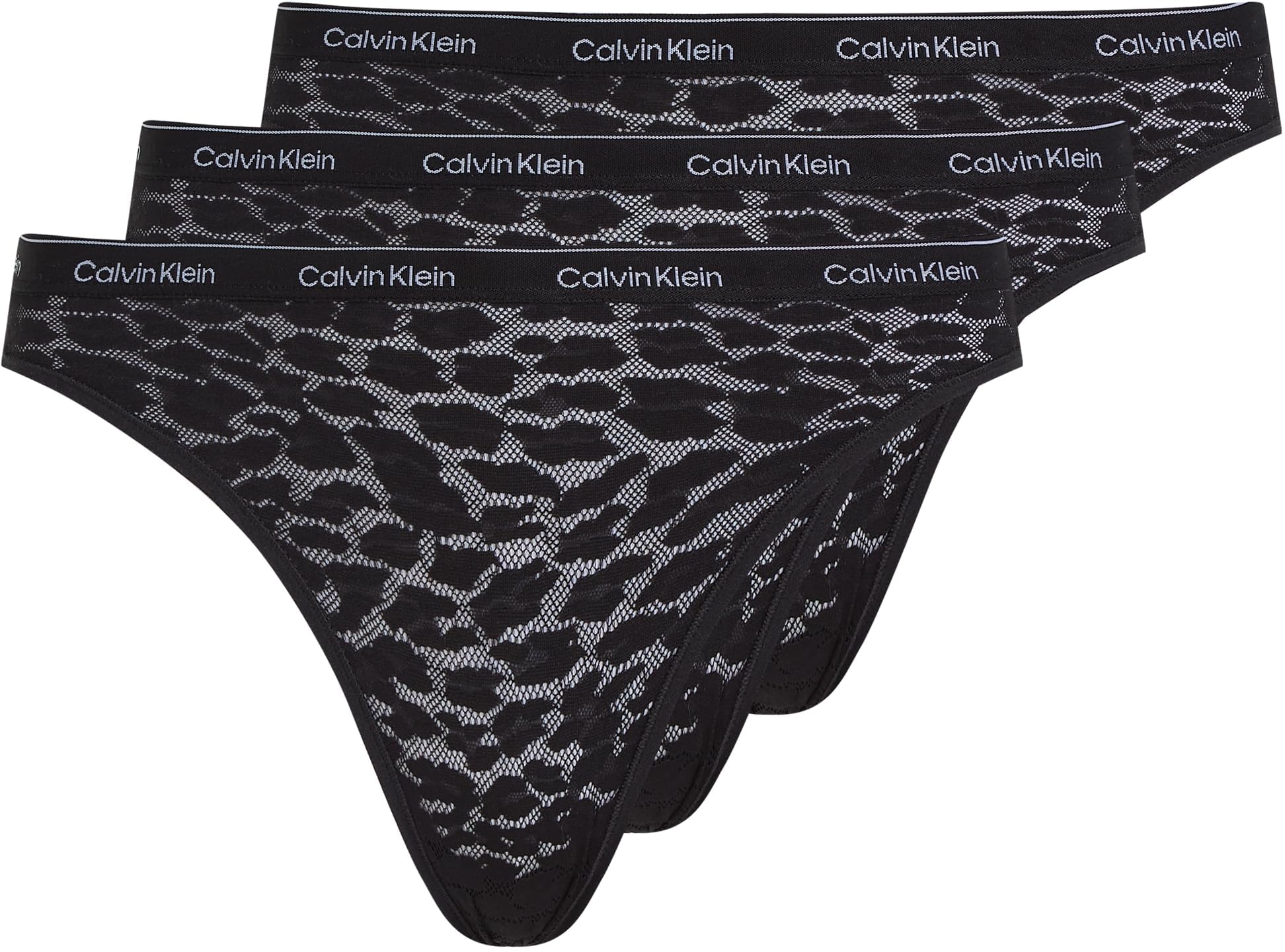 Calvin Klein Women's Bikini Briefs - Lace - Black - XL