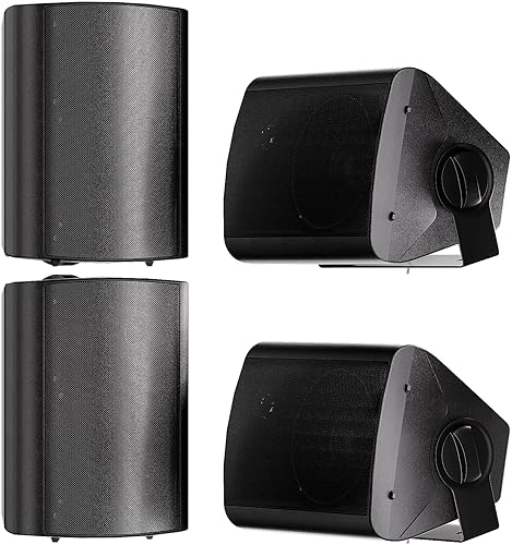 STUDIOFINIX Altavoces pasivos de montaje en pared de 525 pulgadas 600 W resistentes a la intemperie altavoces para interiores y exteriores para