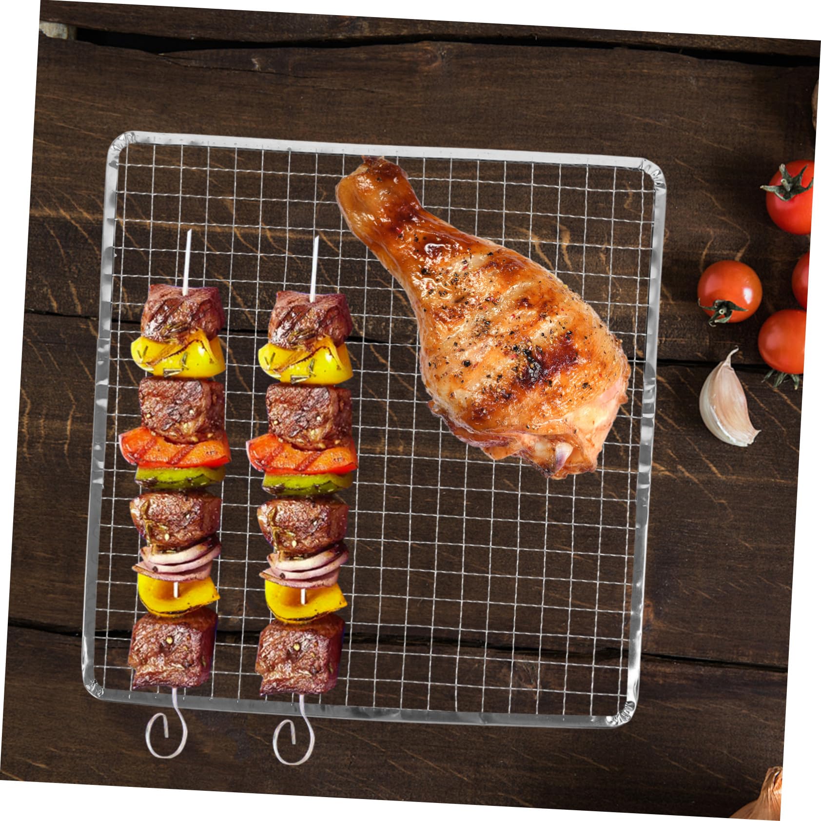 Stabilny stojak do grillowania na zewnątrz, 5 szt., zapasowa siatka do grillowania na piknik, kemping, do piekarnika, idealny stojak chłodzący do ciastek, warzyw i mięsa, 5 szt