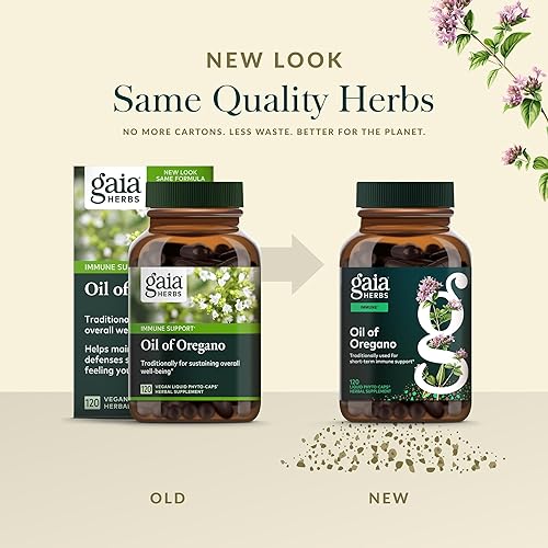 Vista 6 de 120 Fitocápsulas líquidas de aceite de orégano Gaia Herbs, GH-99625, 1, 1