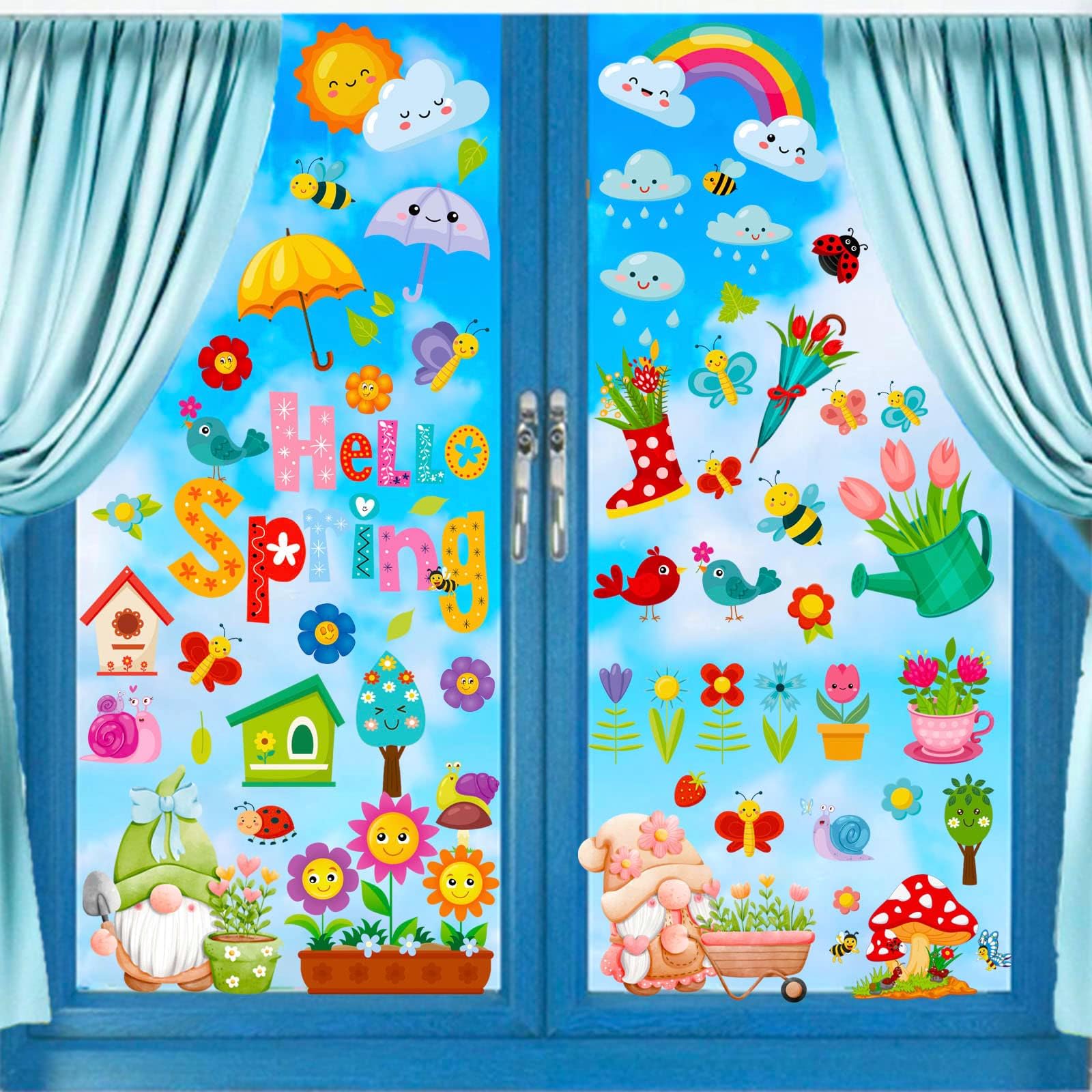 Bee Festival Window Clings Honey Bee Window Decoration for