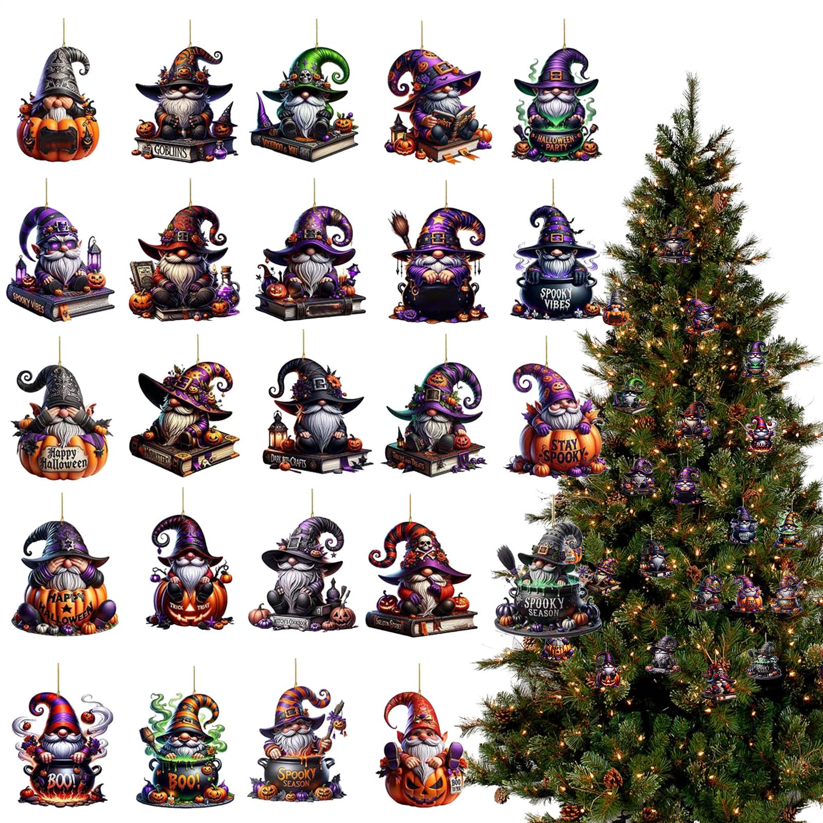 Décoration d'Halloween pour cheminée et arbre de fête - 8