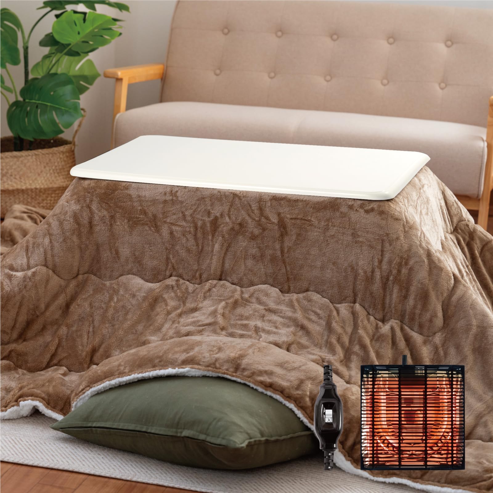 Amazon.co.jp : tamurasoukenn store こたつ 2点セット 長方形 90×60cm