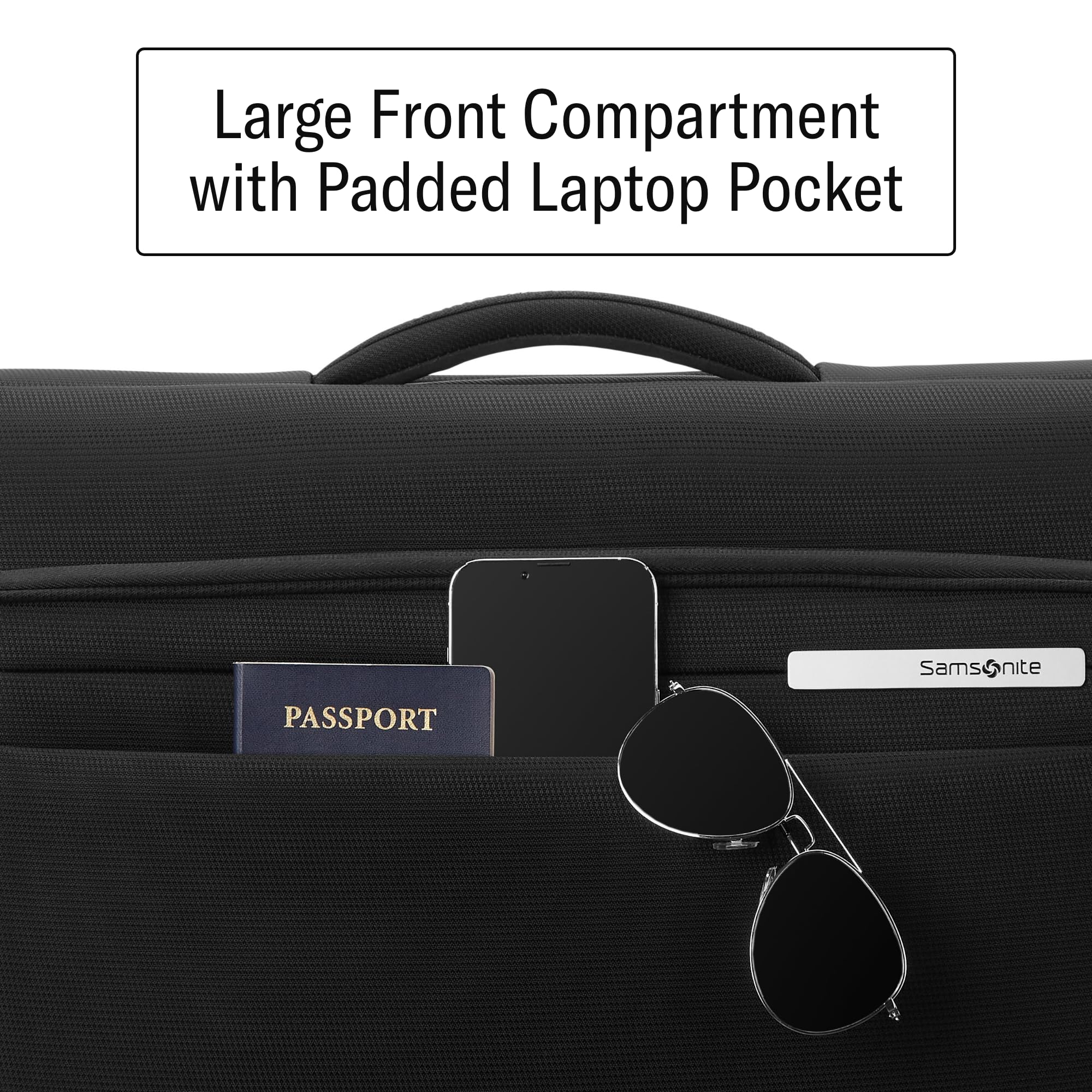 Samsonite, Kleidersack, 58,4 cm, Schwarz, Schwarz, 23" Garment Bag, Kleidertasche