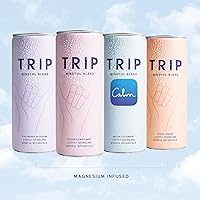 Vista 9 de Trip Mindful Blend, seltzer de adaptógeno ligeramente brillante, sin alcohol con citrato de magnesio de 120 mg con Ashwagandha, melena de león y L