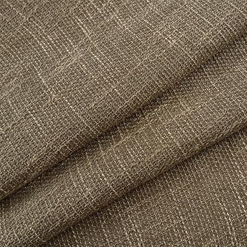 Valea Home Soft Burlap Look Swag Curtains Rustic Natural Tan Rod Pocket Kitchen Valance Curtain Panels for Small Window 36 inch Length, 2 Panels