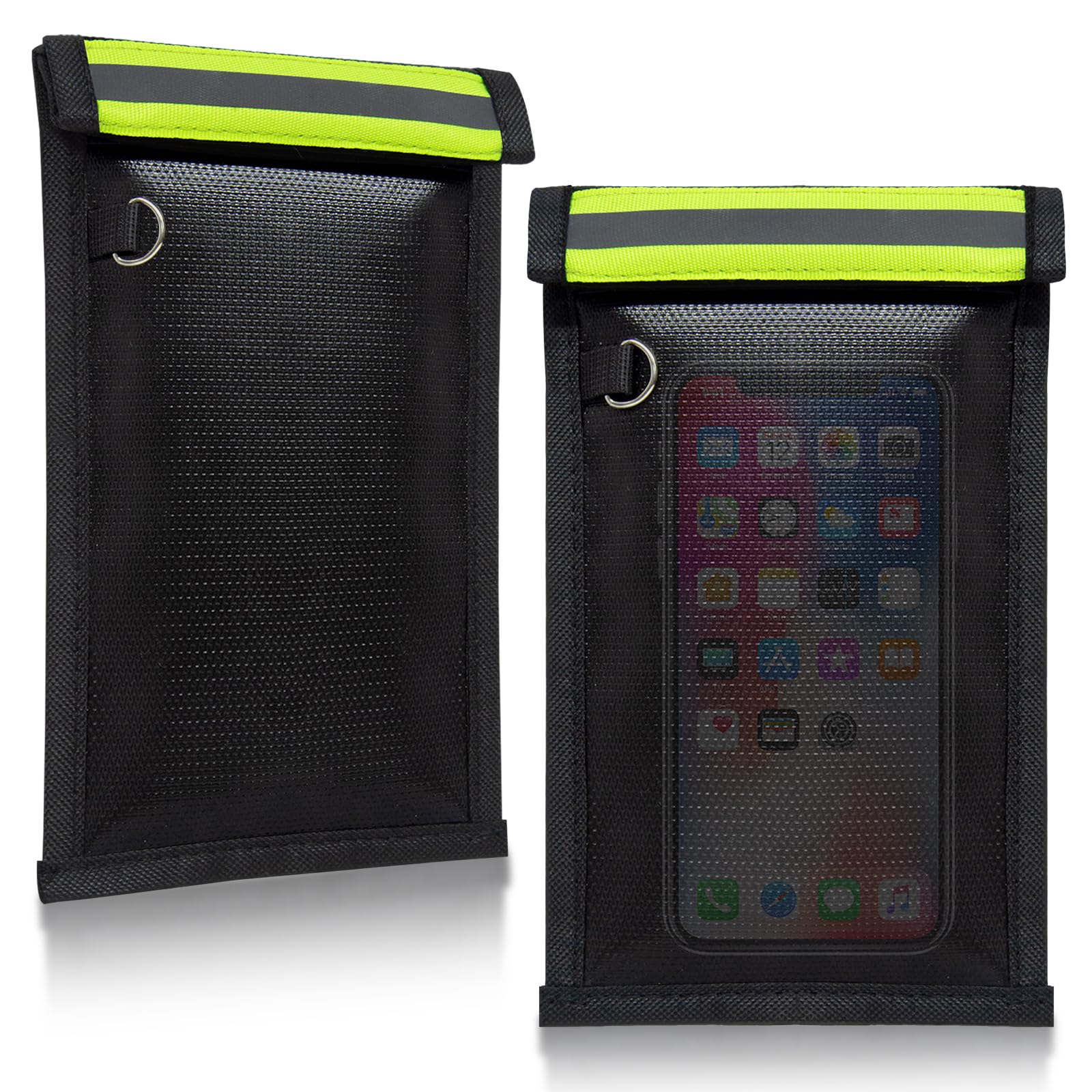 2 Pack Military Grade Faraday Bags for Phones &amp; Car Keys, Anti-Tracking Anti-Theft Signal Blocking Pouch, Faraday Key Fob Protector