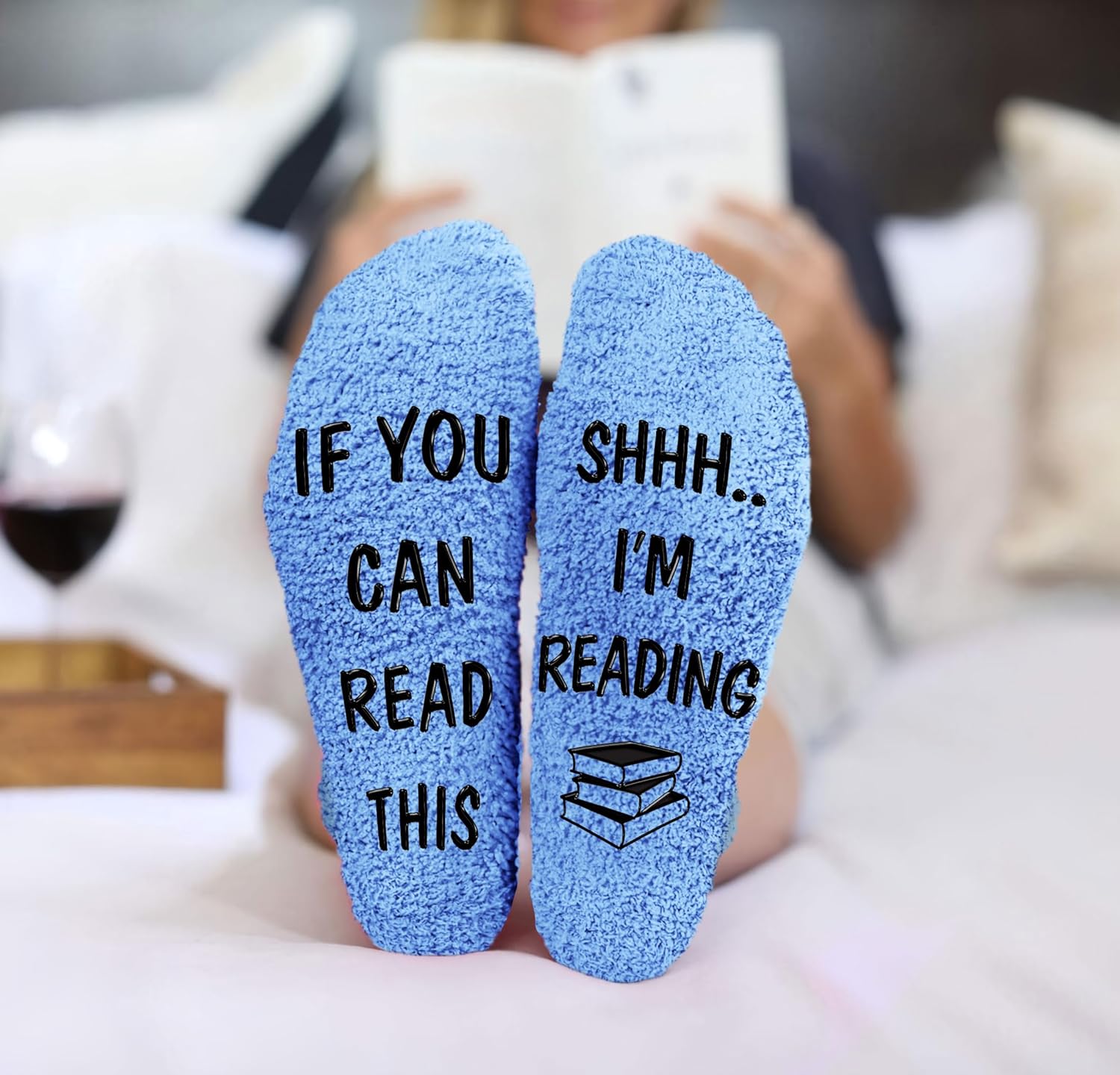 VICRAZY Book Lovers Gifts, Funny Reading Socks for Book Lovers, Cute Gifts for Readers Women, Ideal gifts Socks For Reader - Image 2