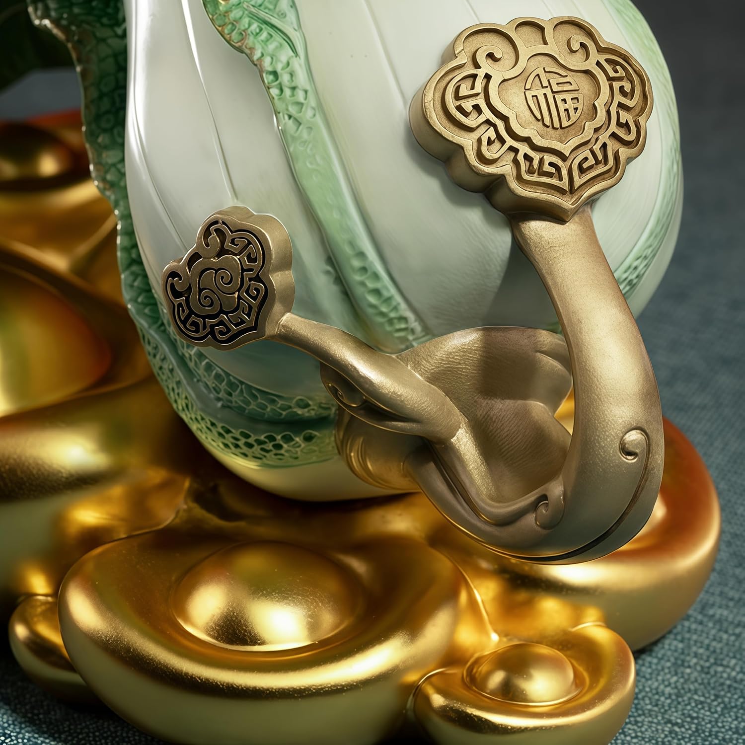 Top Brass Yu Bai CAI, Yubaicai, Artificial Chinese Cabbage, Fake Faux Cabbage, Artificial Vegetables, Fake Faux Vegetable Gifts, Feng Shui Decor & Gifts for Home, Feng Shui Statue