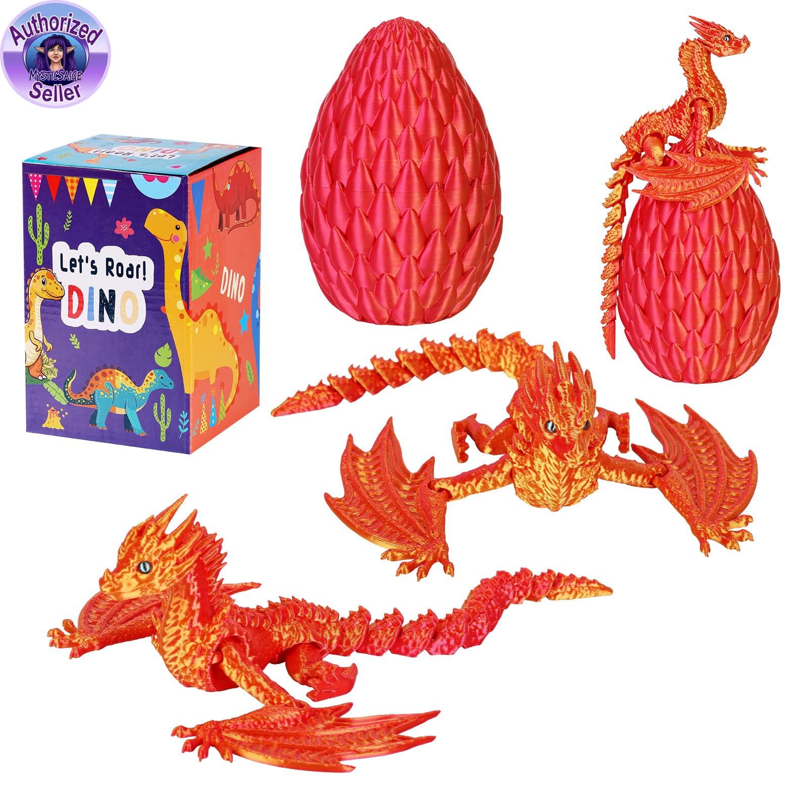 Doyomtoy Dragon Sorcière – Figurine Résine 14 Cm – Dragon Volant Glace – Décoratif Et éducatif – Dès 3 Ans