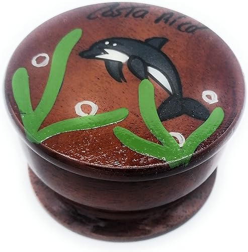 Joyero de madera - Decoración pintada a mano - Juego de 1 joyero auténtico de la selva tropical costarricense - Artesanal - Estuche de