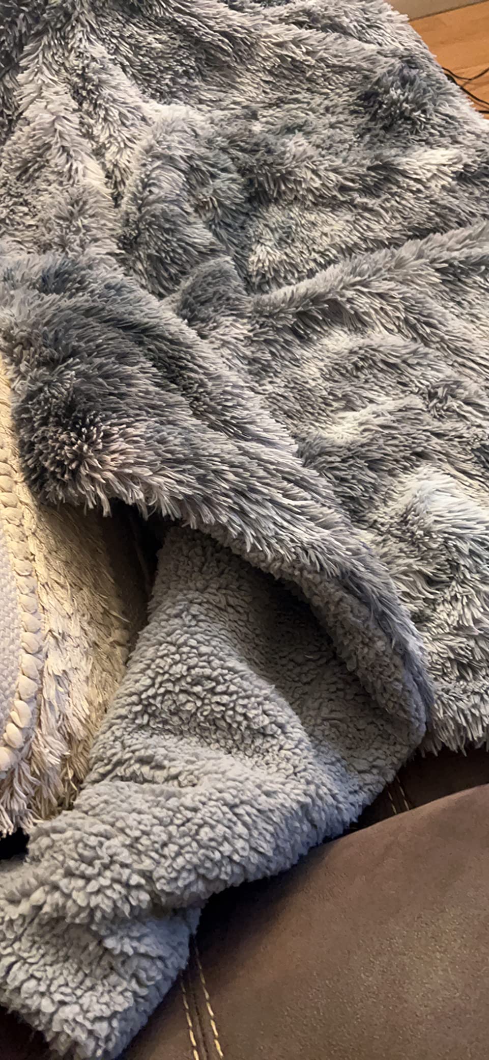 8/mo Finance BEDSURE Sherpa Fleece Throw Blanket Beige Throw