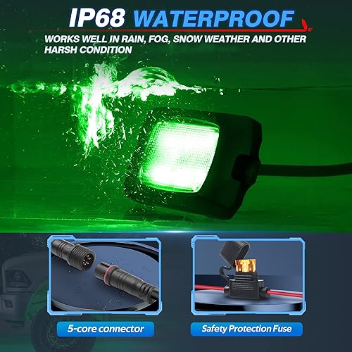 Miniatura 5 de MICTUNING Q1 RGBW LED Rock Lights, color puro, 4 vainas, iluminación multicolor neón subterránea con kit de interruptor de cableado, controlador