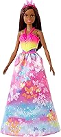 Vista 1 de Barbie Dreamtopia Dress Up Doll Set de regalo, aprox. 12 pulgadas, morena con 3 modas