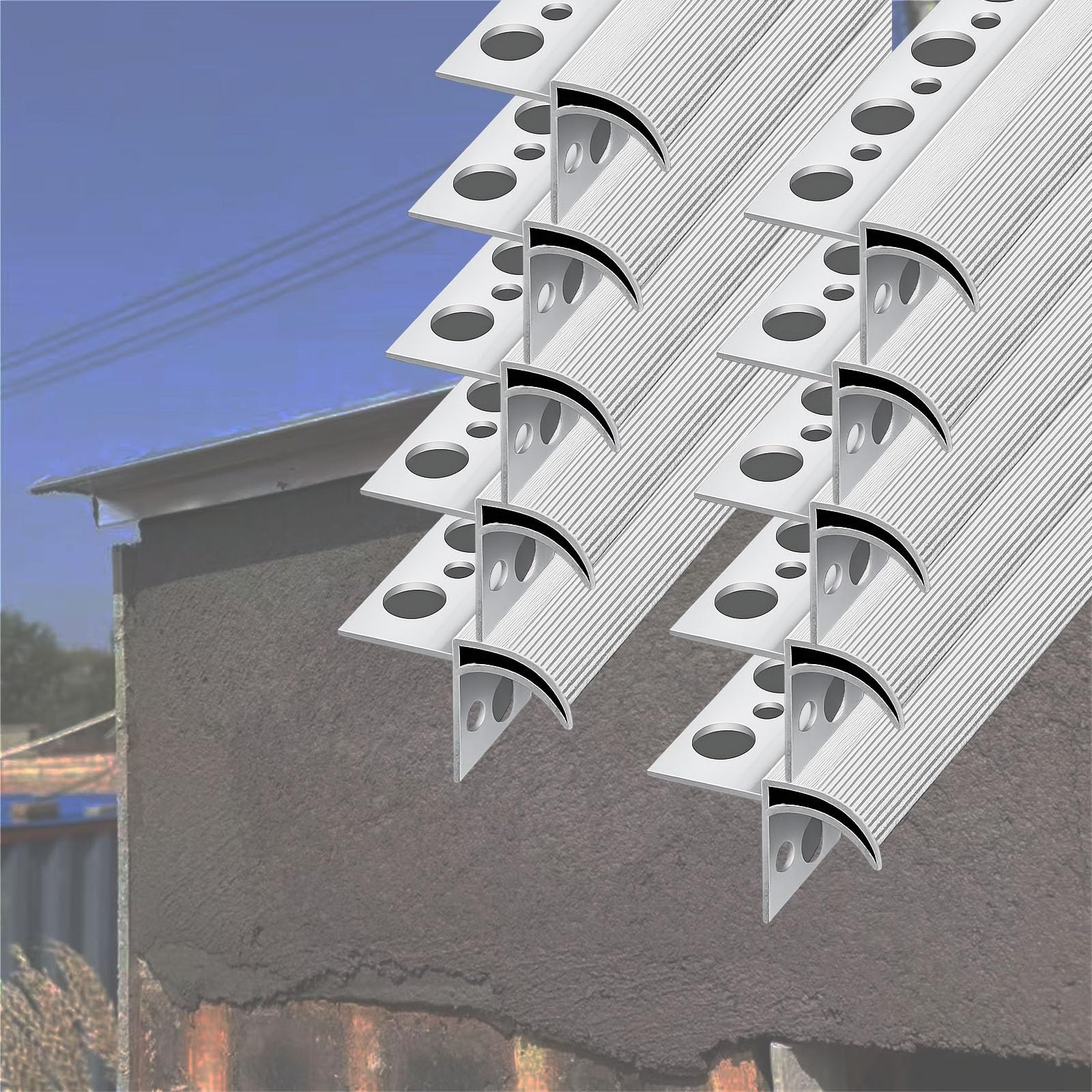 Deflectores de lluvia de goma flexibles para desviar el agua de las puertas exteriores
