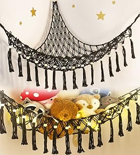 Stuffed Animal Hammock – Hanging Toy Storage Net for Kids