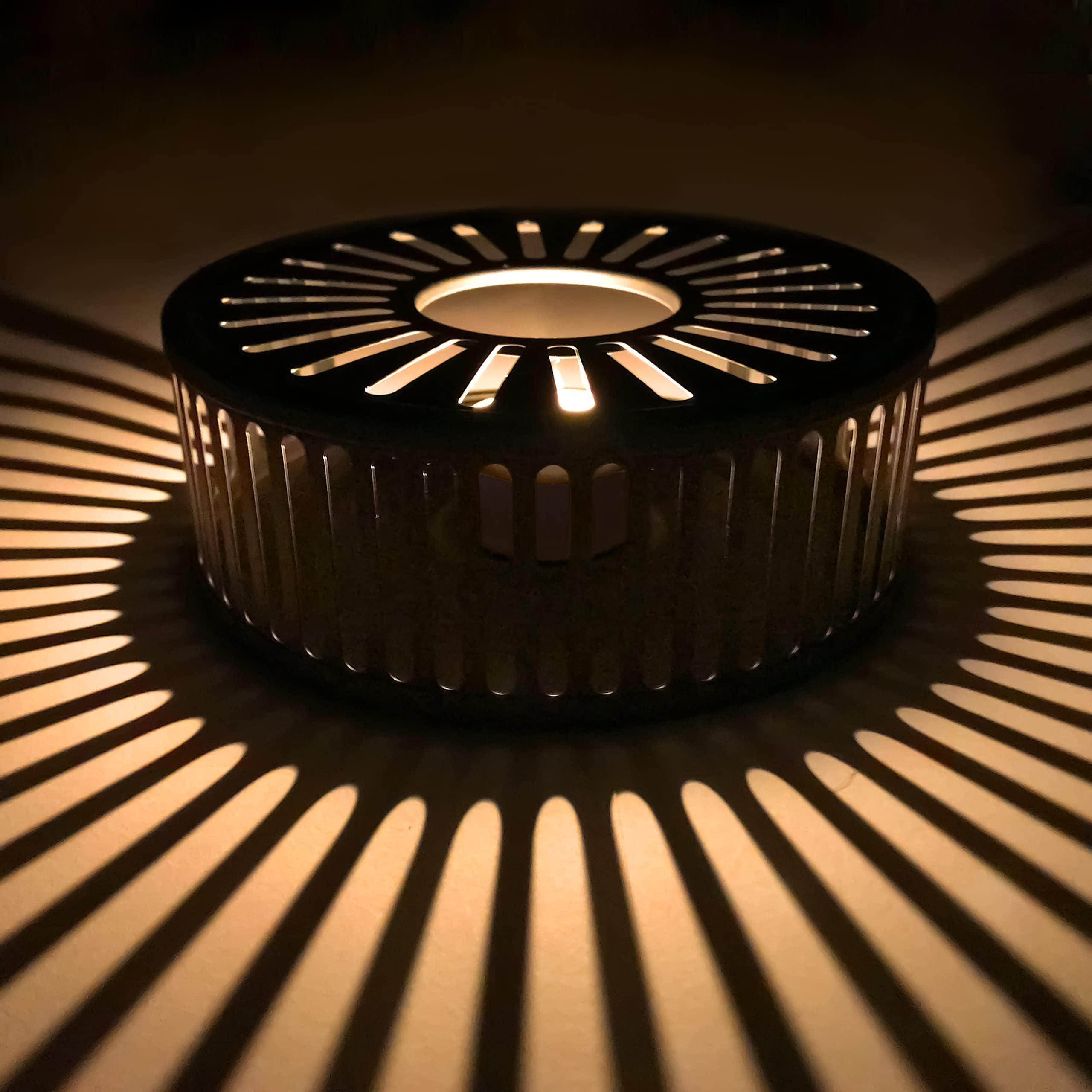 CreanoBlack Tea Pot Warmer - Made of Stainless Steel with Tea Light Holder - Stable Does Not Rattle - Suitable for All Teapots