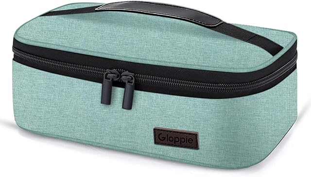 Gloppie Small Lunch Bag for Women Girls Insulated Lunch Box Mini Lunchbox Thermal Lunch Boxes Adult Lunch Pail Petty Food Containers Portable Cooler Bags Reusable Snack Bag, Green