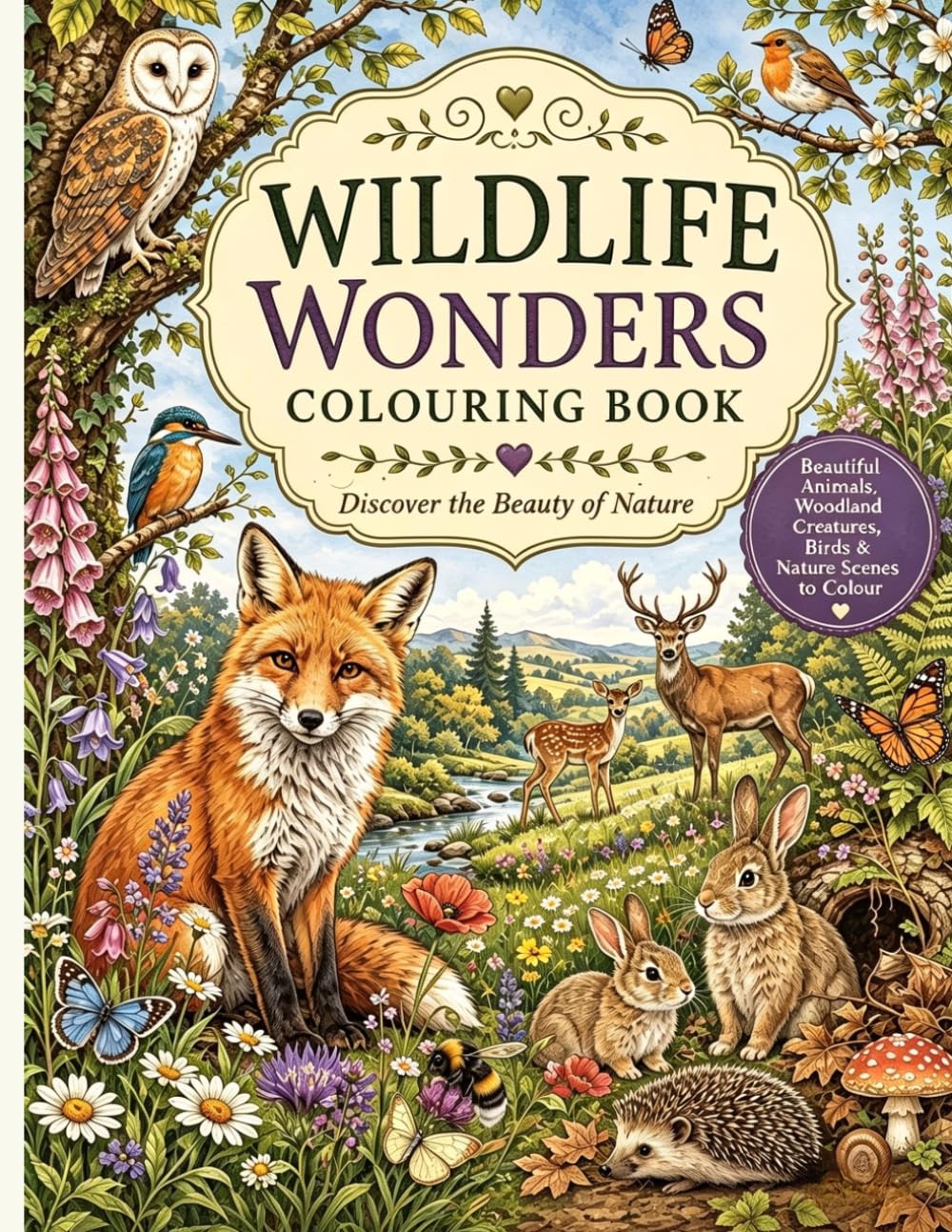 Wildlife Wonders: Colouring Book