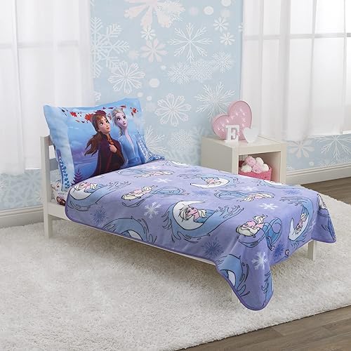 Miniatura 3 de Disney Frozen 2 Elsa y Nokk - Manta para niños pequeños, color lavanda y rosa, 40 x 50 pulgadas