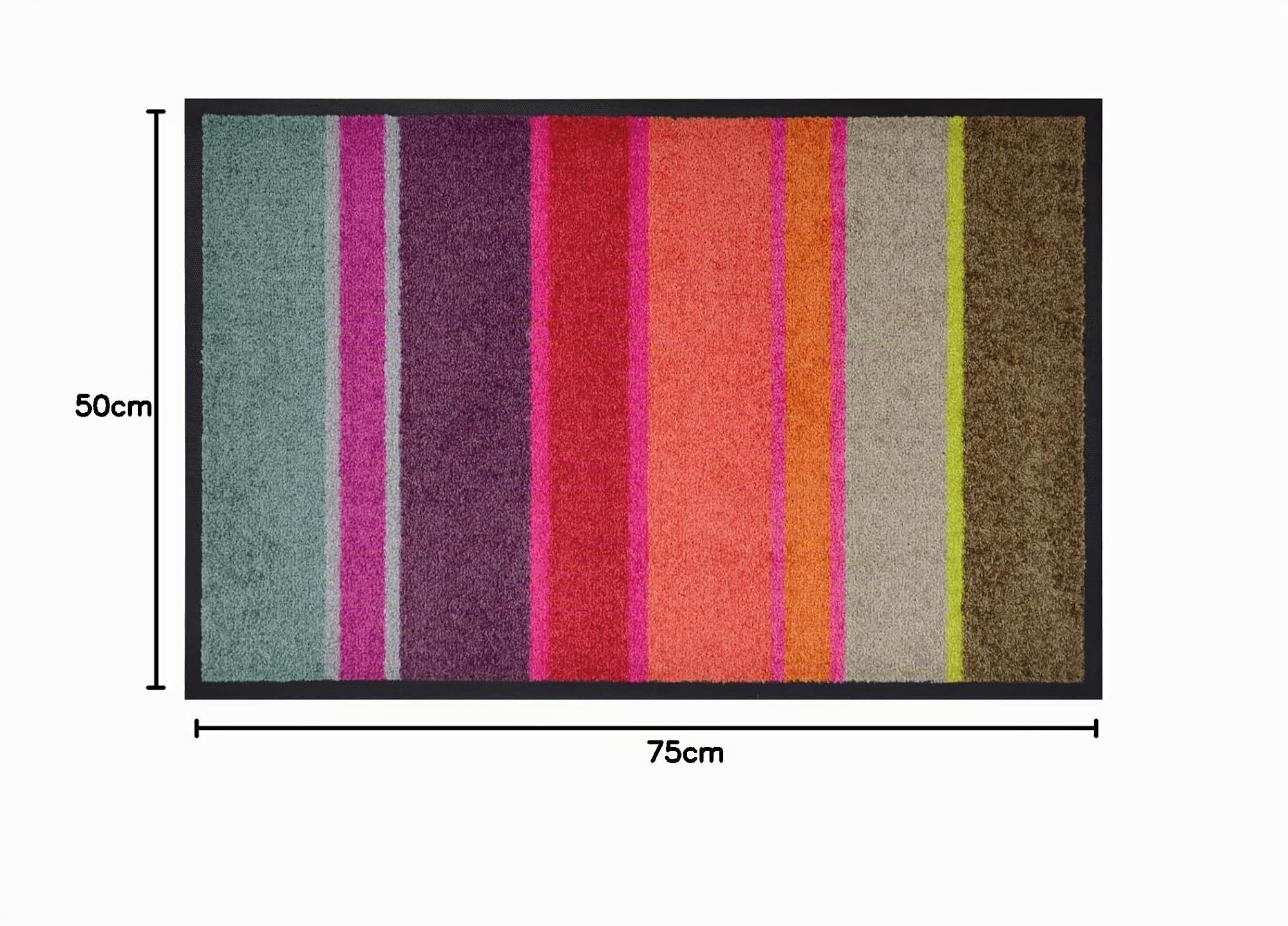 Remember Fußmatte, 50 x 75 cm, Nylon/Naturkautschuk, Maschinenfertigung getuftet – rutschfeste Türmatte für den Eingangsbereich