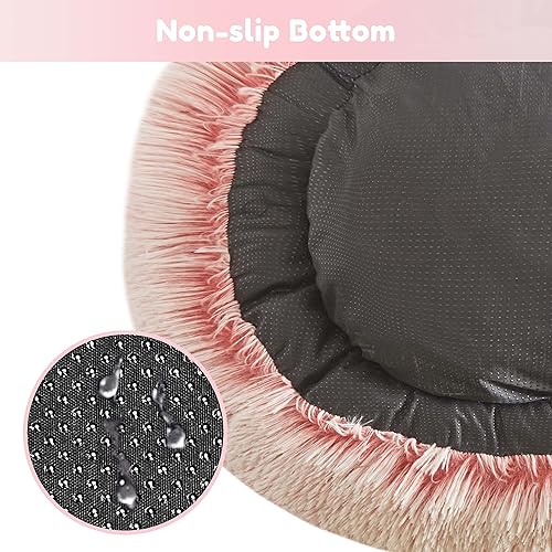 Miniatura 7 de Western Home - Cama para perros y gatos de piel sintética, cama relajante original para mascotas pequeñas, medianas y grandes, antiansiedad, dona,