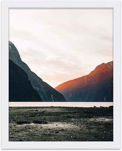 Miniatura 5 de Marco de fotos de madera maciza blanca de 29 x 19 pulgadas, incluye protector contra roturas de acrílico UV, tablero de respaldo de espuma libre de