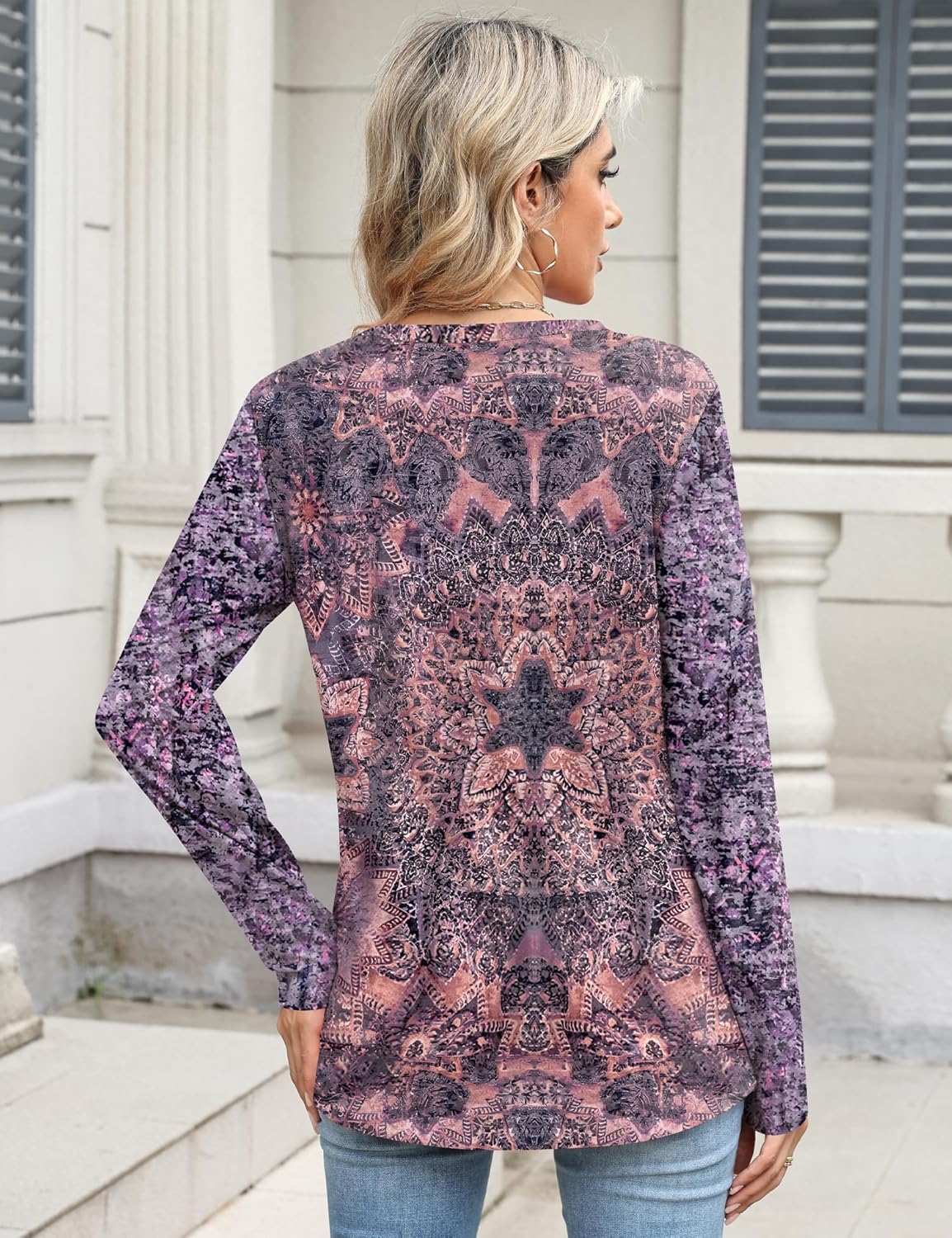 TCOT Women Long Sleeve Crew Neck Tee Tops Trendy Casual Dressy Blouses Spring Clothes Pullover Shirts - Image 3