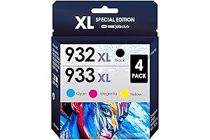 4-Pack: Compatible Ink Cartridge Replacement for HP 932XL 933XL
