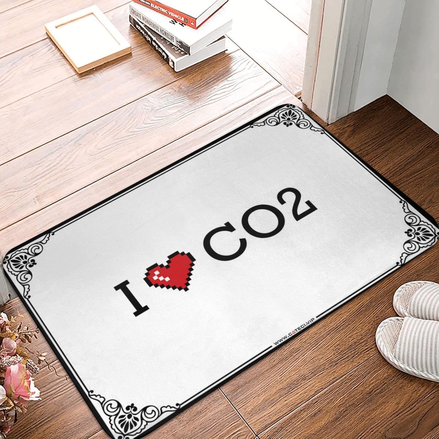 Fall Welcome Mats Outdoor I Love Co2 Doormat Hot Cocoa Bar Decor Gifts for Husbands (Color : Colour, Size : 65X90CM)