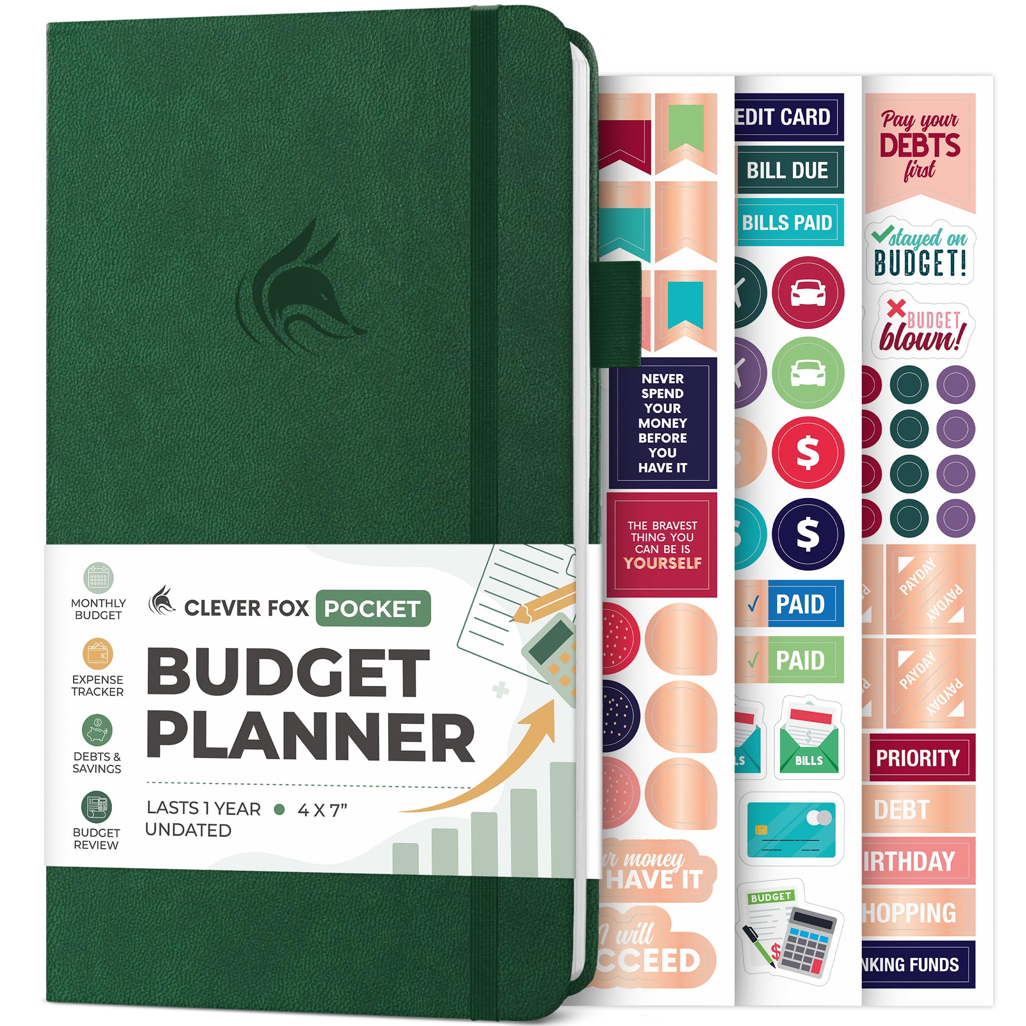 Clever FoxBudget Planner Pocket – Mini Expense Tracker Notebook. Monthly Budgeting Organizer, Finance Logbook & Accounts Book, Small (Dark Green)The Forest Stewardship Council