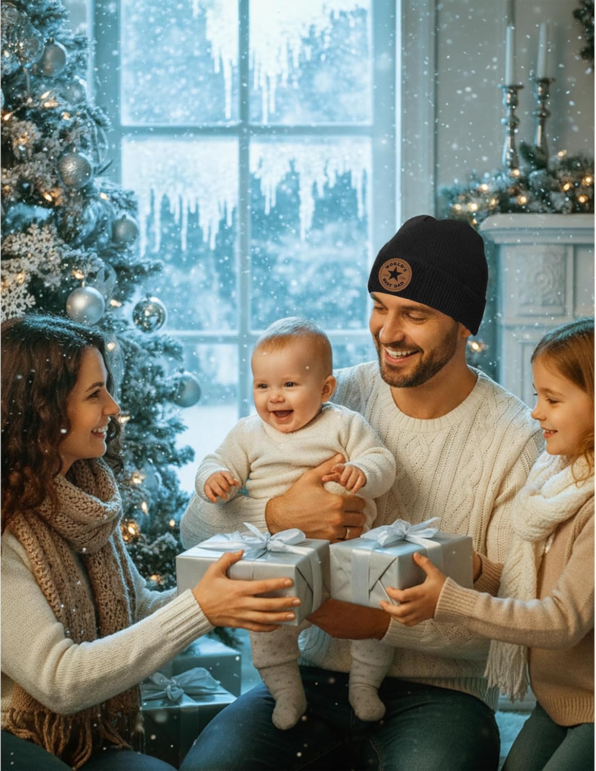 Dad Dad Beanie from Daughter Son for Birthday,Winter Hat for Men Father - Image 6