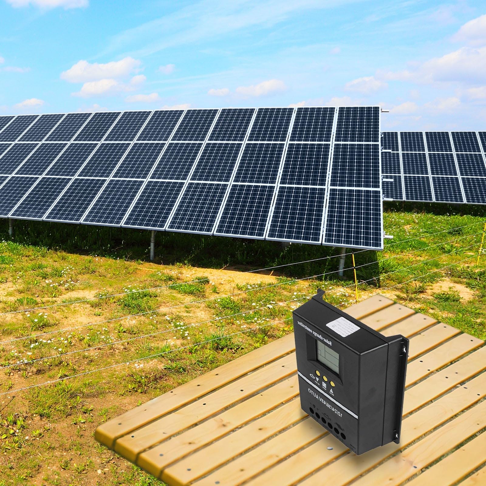 Laderegler für Solar 200A MPPT Controller mit Dual USB Schnellladung LCD Anzeige für Solarmodul für wohnmobil und Bootssystem