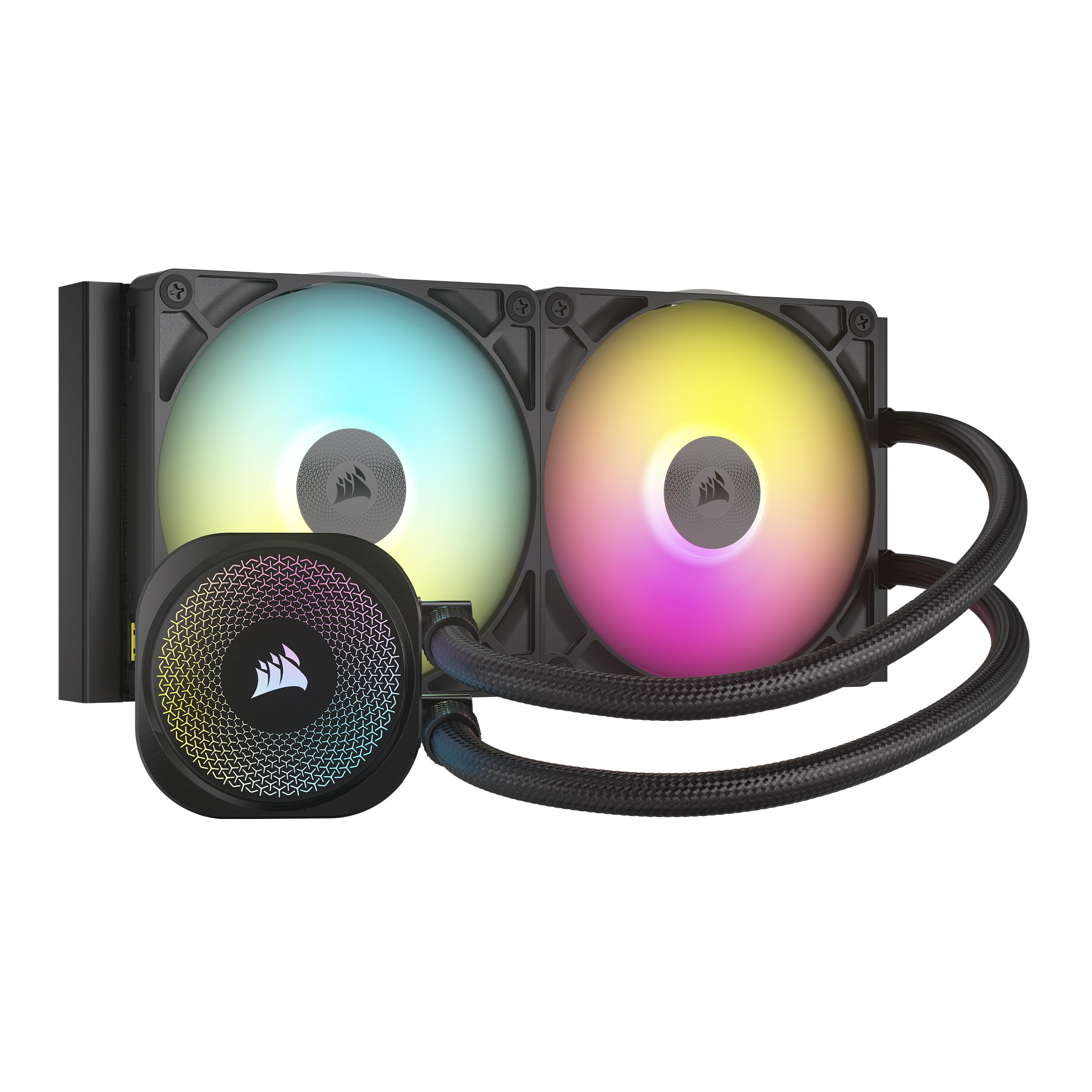 CORSAIR iCUE LINK TITAN 280 RX RGB Raffreddatore CPU a Liquido – 280mm AIO – 2x RX140 Ventole RGB Incluse – Adatto a Intel LGA 1851/1700, AMD AM5/AM4 – Hub di Sistema iCUE LINK Incluso – Nero