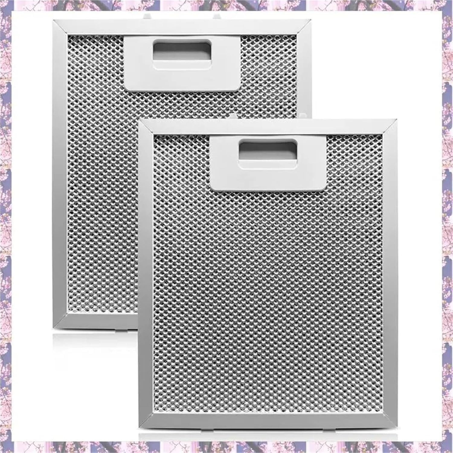 Reutilizables Filtro de Grasa for Campana extractora doméstica, Rejillas de ventilación de Malla de Aluminio, Paquete de 2