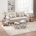 VASAGLE Set of 2 Sofa Side Table, 2-Tier Small End Tables, Nightstands with Steel Frames, for Living Room, Bedroom, Home Office, Industrial Style, Greige and Black ULET272B02