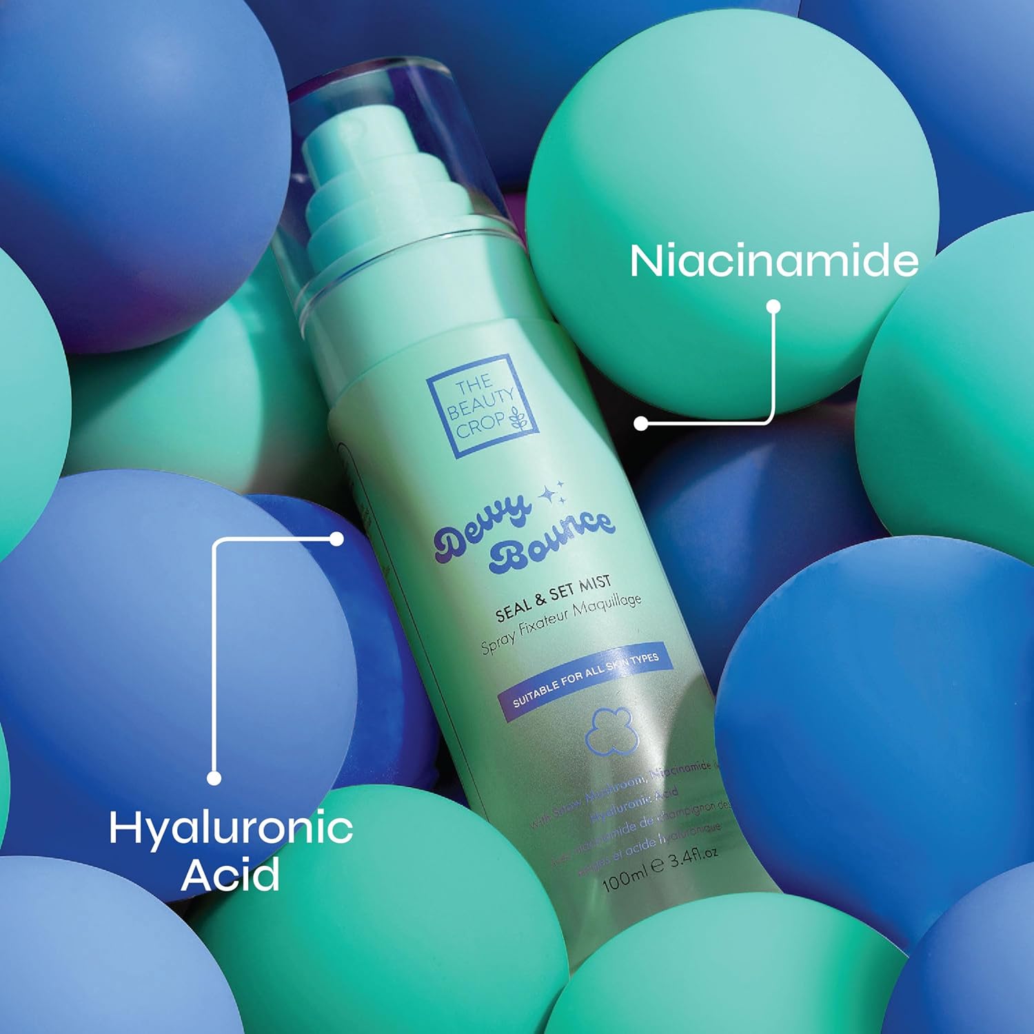 The Beauty Crop Dewy Bounce Seal & Set Mist - Hydrating Setting Spray for Radiant Glow - 100 ml - Image 3