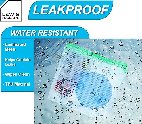 Miniatura 4 de Lewis N. Clark Kit de artículos de tocador, bolsa de maquillaje, organizador de ducha + organizador de viaje para equipaje, equipaje de mano o