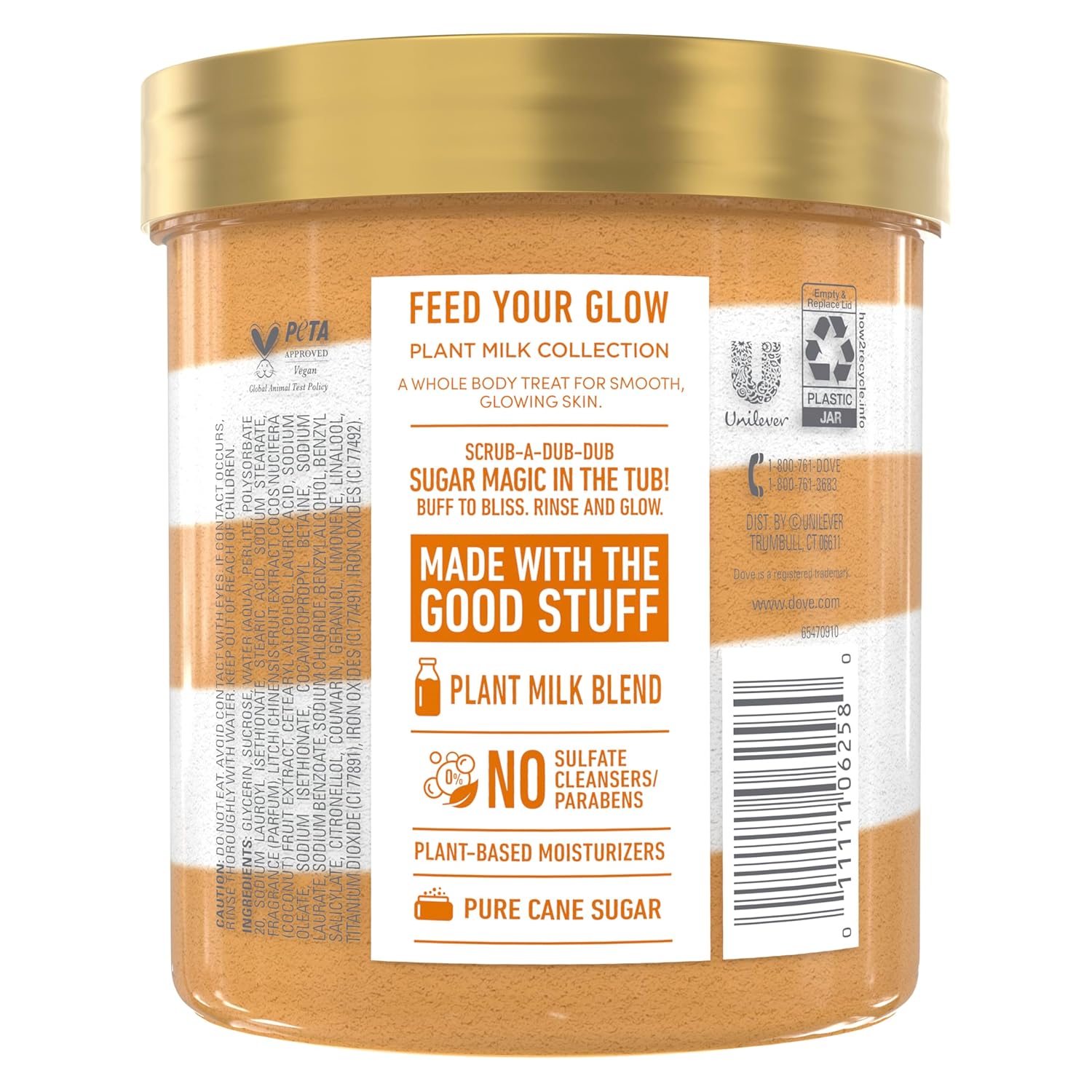 Dove Body Scrub Coconut & Lychee For Women For Exfoliated & Hydrated skin 15 oz - Image 2