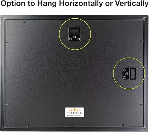 Miniatura 5 de EXCELLO GLOBAL PRODUCTS Marco moderno para documentos de foto 8.5 x 11 pulgadas con doble paspartú para certificado de diploma de graduación