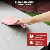 Royal Gourmet Chariot de Barbecue avec Table latérale Pliable avec poignée pour Serviette, Meuble Bas, Chariot de Barbecue avec Plateau de Table en Acier Inoxydable, Chariot de Service avec roulettes - 4